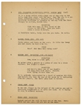 Moe Howard's Personally Owned Script for the 1943 Three Stooges Film ''Dizzy Detectives'', with Working Title ''Idiots De Luxe''
